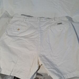 Ralph Lauren White Flat Front Men's Shorts